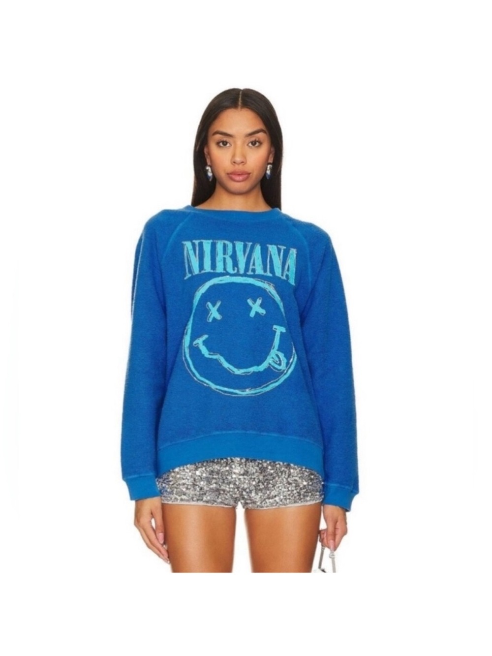DAYDREAMER NIRVANA SMILEY REVERSE RAGLAN
SWEATSHIRT | Large